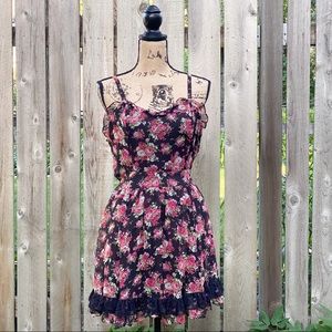 Tripp NYC Floral Print Babydoll Dress